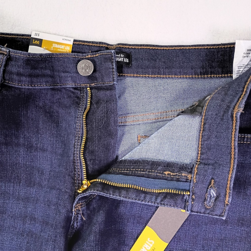 Lee Verona Relaxed Fit Straight Leg Jeans Indigo Blue Womens 10S 32x29 NWT - Picture 14 of 15